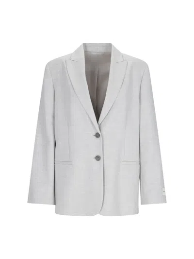 CALVIN KLEIN CALVIN KLEIN SINGLE-BREASTED BLAZER – GREY