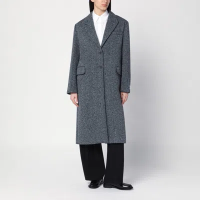 CALVIN KLEIN SINGLE-BREASTED COAT IN WOOL BLEND