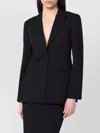 Calvin Klein Single Breasted Jacket Notched Lapels In Black