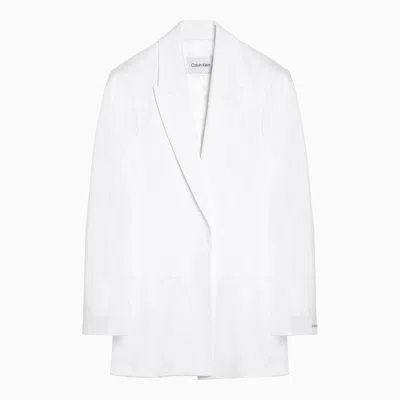 Calvin Klein Single-breasted Jacket In White