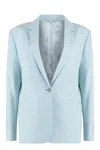 Calvin Klein Single-breasted One Button Jacket In Blue