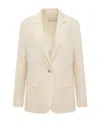 Calvin Klein Single Breasted Tailored Jacket In Nude