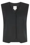 Calvin Klein Flannel Blazer Tailored Fit Sleeveless V-neckline