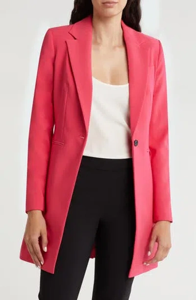 Calvin Klein Single Button Blazer In Lipstick