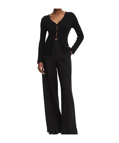 Calvin Klein Single-breasted Knit Cardigan In Transparent