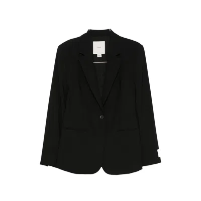 Calvin Klein Single-breasted Logo-patch Jacket In Black