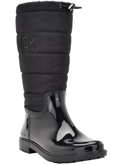 Calvin Klein Siston Womens Outdoor Mid-calf Winter & Snow Boots In Black