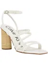 CALVIN KLEIN SIZZLE WOMENS PATENT ANKLE STRAP HEELS