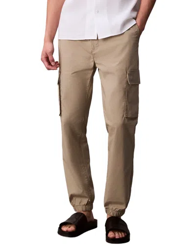 Calvin Klein Skinny Cargo Ripstop Pant In Brown