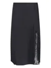 Calvin Klein Lace Detail Midi Length With Side Slit In Black