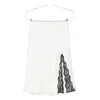 Calvin Klein Lace-insert Slit Skirt In White