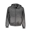 Calvin Klein Sleek Black Hooded Jacket With Contrasting Details