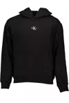 Calvin Klein Sleek Black Hooded Sweatshirt With Logo Design