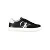 Calvin Klein Sleek Black Lace-up Sneakers With Contrast Details
