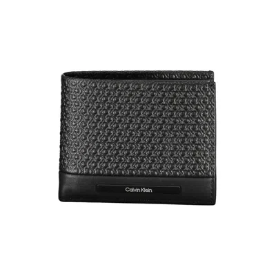 Calvin Klein Sleek Black Leather Wallet With Contrast Details