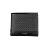 Calvin Klein Sleek Black Leather Wallet With Contrast Details In Black