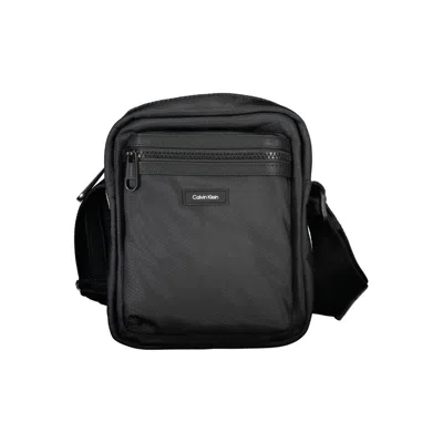 Calvin Klein Sleek Black Recycled Shoulder Bag In Brown