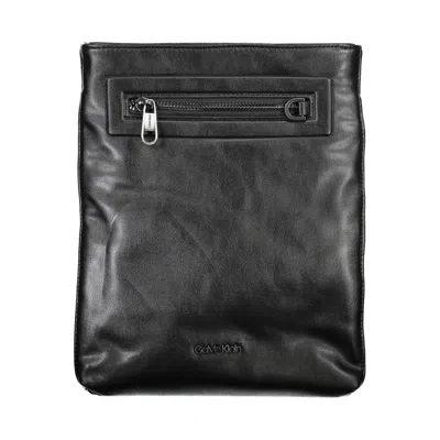 Calvin Klein Sleek Black Shoulder Bag With Contrast Details