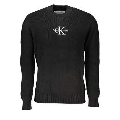 CALVIN KLEIN SLEEK COTTON CREW NECK SWEATER WITH CONTRAST MEN'S DETAILS