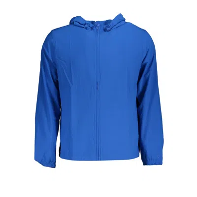 Calvin Klein Sleek Hooded Sports Jacket In Vibrant Blue