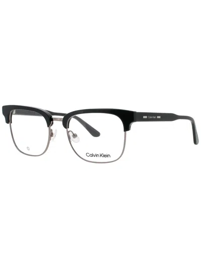 Calvin Klein Sleek Metal Eyeglasses For Men In Black