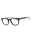 Calvin Klein Sleek Rectangular Acetate Eyeglasses For Men In Black