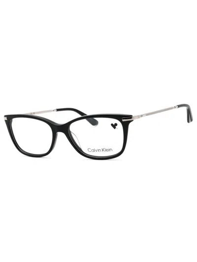 Calvin Klein Sleek Rectangular Eyeglasses For Women In Black