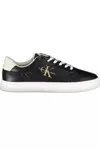 Calvin Klein Black Polyester Men Sneaker In Black