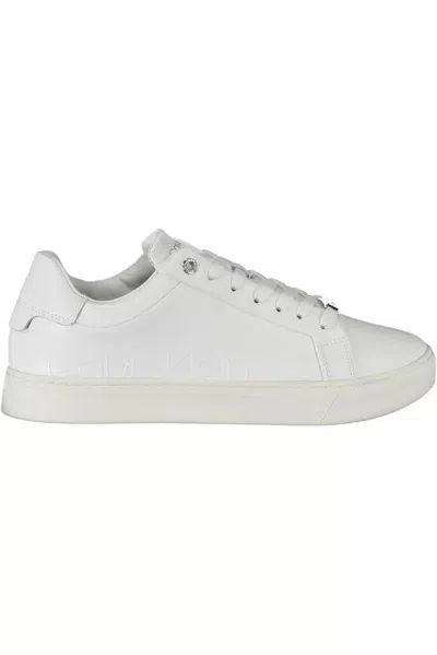 Calvin Klein Sleek Lace-up Sports Women's Sneakers In White