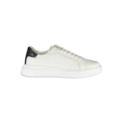 Calvin Klein Sleek White Sneakers With Contrast Accents In Multi