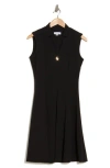 Calvin Klein Sleeveless A-line Dress In Black