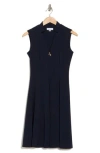 Calvin Klein Sleeveless A-line Dress In Indigo
