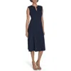 Calvin Klein Sleeveless A-line Midi Dress In Purple