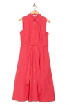 Calvin Klein Sleeveless A-line Midi Shirtdress