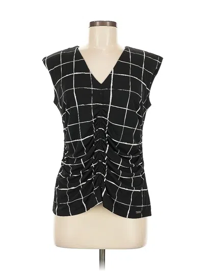 Pre-owned Calvin Klein Sleeveless Blouse In Black
