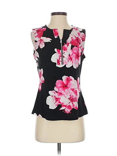 Pre-owned Calvin Klein Sleeveless Blouse In Black