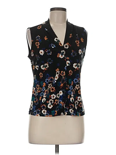 Pre-owned Calvin Klein Sleeveless Blouse In Black