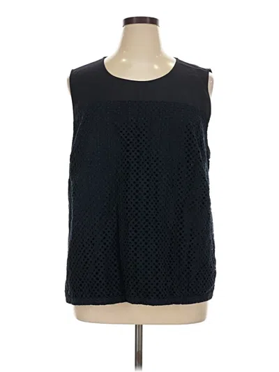 Pre-owned Calvin Klein Sleeveless Blouse In Black