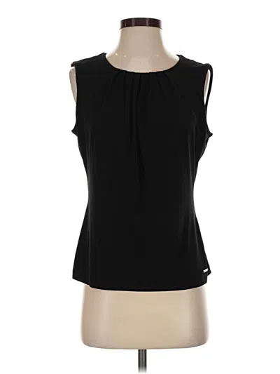 Pre-owned Calvin Klein Sleeveless Blouse In Black