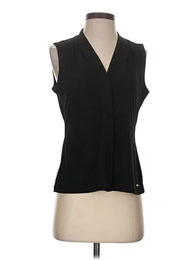 Pre-owned Calvin Klein Sleeveless Blouse In Black