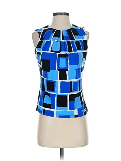 Pre-owned Calvin Klein Sleeveless Blouse In Blue