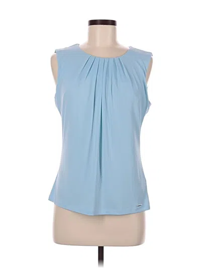 Pre-owned Calvin Klein Sleeveless Blouse In Blue