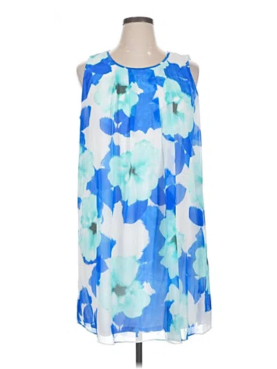 Calvin Klein Sleeveless Blouse In Blue