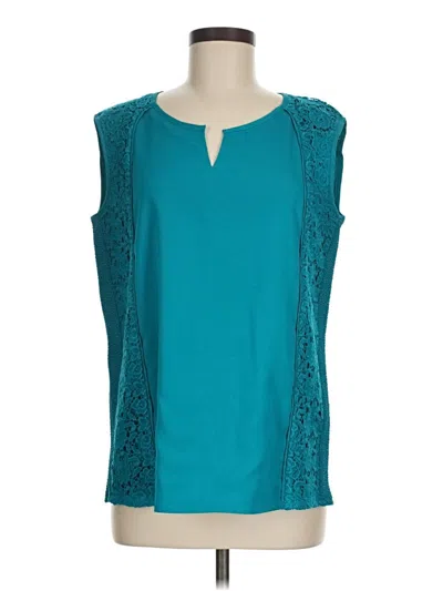 Calvin Klein Sleeveless Blouse In Blue