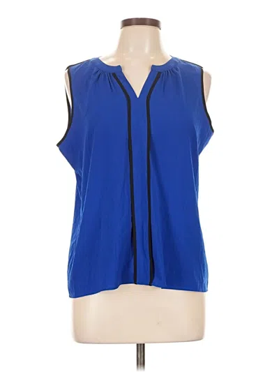 Pre-owned Calvin Klein Sleeveless Blouse In Blue