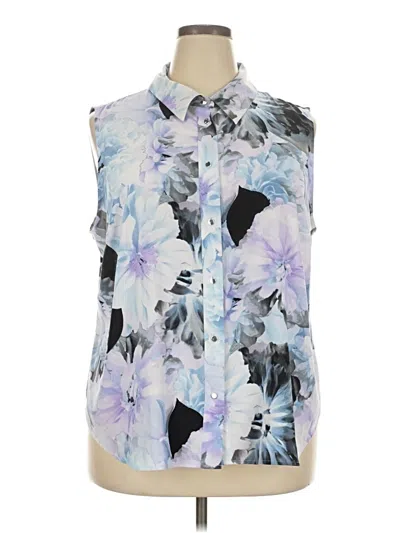 Pre-owned Calvin Klein Sleeveless Blouse In Blue