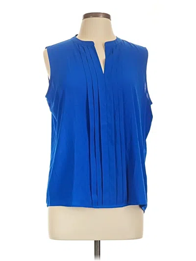 Pre-owned Calvin Klein Sleeveless Blouse In Blue