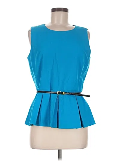 Calvin Klein Sleeveless Blouse In Blue