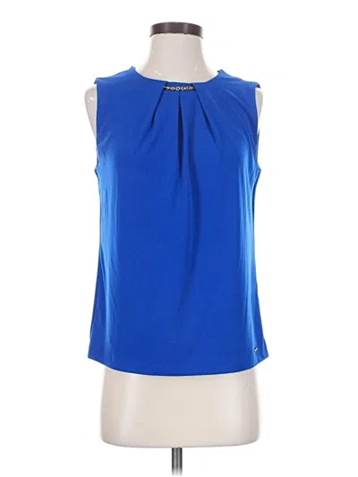 Pre-owned Calvin Klein Sleeveless Blouse In Blue