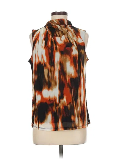 Pre-owned Calvin Klein Sleeveless Blouse In Brown